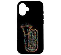 Tuba Instrument de Musique à Esquisse Coque pour iPhone 16