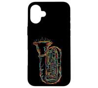 Tuba Instrument de Musique à Esquisse Coque pour iPhone 16 Plus