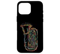 Tuba Instrument de Musique à Esquisse Coque pour iPhone 16 Pro Max
