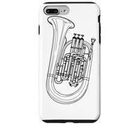 Tuba One Line Drawing Marching Band Coque pour iPhone 7 Plus/8 Plus