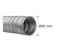 Tubage flexible double peau inox Ø80 mm 2000 cm (20 m)