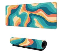 TUBAMQ Grand tapis de souris coloré avec bords cousus pour la maison, le bureau, le travail, base en caoutchouc antidérapant, tapis de souris de jeu, tapis de bureau, 80 x 40 cm