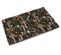 TUBAMQ Paillasson champignon 43,2 x 76,2 cm - Motif champignons d'automne - Tapis de sol décoratif pour la maison - Dos en caoutchouc antidérapant et forte absorption de l'eau - Pour intérieur et