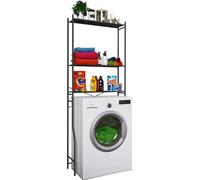 Tubas Armoire de toilette avec miroir pour machine à laver pour machine à laver, noir.