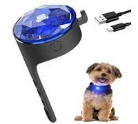 Tubasion Collier Lumineux Rechargeable pour Chien, Lumière Multifonction Améliorée avec Bande Silicone 100% étanche. Lumières pour Chien pour Promenades Nocturnes, Camping(Bleu)