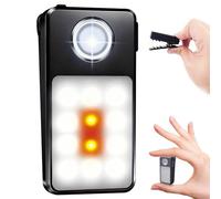 Tubasion Lampe de course rechargeable USB-C, 3 niveaux de luminosité, mise à niveau 2 en 1, lampe de poche LED compacte étanche IPX7 pour la promenade du soir, le jogging, le travail, le camping (noir