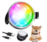 Tubasion Lumière RVB 7 Couleurs en 1 USB-C pour Chien, Collier Lumineux 100% Étanche, LED en Silicone, Pendentif pour Promenade Nocturne