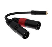 Tubayia Câble adaptateur audio TRS femelle 3,5 mm vers 2 prises XLR mâles mâle pour microphone audio