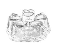 Tubayia Chauffe-théière élégant en forme de cœur - En verre - Pour décoration de la maison