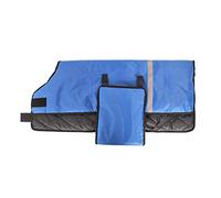 Tubayia Couverture de Veau, Imperméable, Chaude, Coupe-vent, pour Élevage d'Animaux - Tissu Oxford Bleu, Taille HL-Q22 (L x l) : 105 × 85 cm/41,34 × 33,46 Pouces, 1 Unité