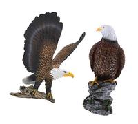 Tubayia Lot de 2 figurines Eagles - Statue de jardin - Décoration pour la maison, le jardin, la pelouse