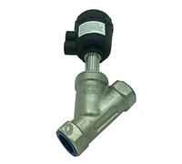 Tubayia Valve pneumatique à siège incliné en acier inoxydable 2 voies pour gaz neutre, air, eau, vapeur (DN25)