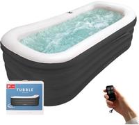 Tubble Cuzi Bain à remous gonflable Black Onyx 255 litres - Baignoire spa pliable pour adultes, intérieur et extérieur, utilisation toute l'année, massage Bubble Wellness