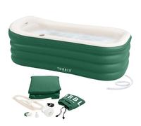 Tubble® Royale Baignoire Gonflable - Utilisation Comme Bain Chaud et Glacé - Montage rapide en 1min - Baignoire Pliable pour Adultes Jusqu'à 188cm - Emerald Green - 255L