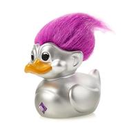 TUBBZ Figurine de canard vinyle First Edition Silver Troll – Produit officiel Good Luck Trolls