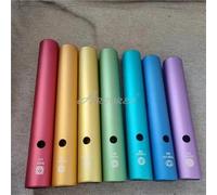 Tube à 7 chakras, carillons éoliens colorés en métal, instruments de guérison sonore for le yoga Tube Wah Wah avec Maillet(Set 7 PCS)