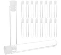Tube à Essai 50 Pièces en Plastique 6ml avec Couvercle | Ps Clair, Observation Facile du Contenu, Rangement Compact, pour Perles, Épices, Fêtes D'anniversaire