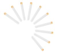 Tube à Essai avec Bouchon en Bois Rond en Verre 10 Pièces | Échelle de Mesure Précise, Paroi Lisse sans Bulles, Usage en Centrifugeuse, pour Pigments et Recherches