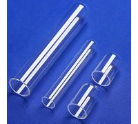 Tube à essai en verre de quartz Transmission lumineuse de 93% for les environnements de laboratoire exigeants(25x200mm 5pcs)