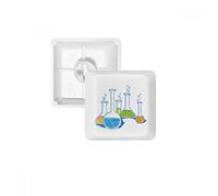 Tube à essai Liquide Chimie Motif PBT Keycaps pour Clavier Mécanique Blanc OEM sans Marquage d'impression R3 Multicolore