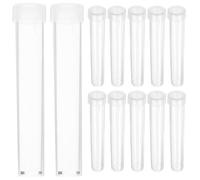Tube à Essai Transparent avec Couvercle, Lot de 25, Plastique