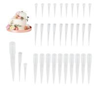 Tube a Fleur pour Gateau, 100 Pièces Tubes de Fleurs pour Décoration de Gâteau Eprouvette Fleurs Gateau, Disposition Facile des Fleurs pour la Décoration de Gâteaux (3/5/7 cm)