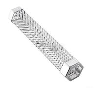 Tube à granulés pour barbecue extérieur de 30,5 cm de forme hexagonale en acier inoxydable compatible avec les barbecues à gaz et électriques pour une saveur améliorée en utilisant des granulés de