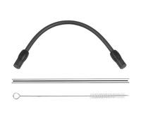 Tube à lait de la machine - Tube à lait en acier inoxydable tuyau en silicone | Remplacement de tube de lait portable | Aspiration avec tube à lait avec brosse de nettoyage applicable à U