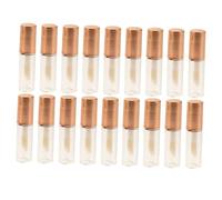 Tube à Lèvres Vide 1, 2ml en Plastique, Lot de 20, Rose Gold | Rechargeable, Joint Anti-fuite, Format Mini pour DIY et Voyage, Usage Pro Maquilleurs