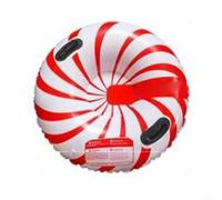 Tube à Neige Gonflable 90cm PVC Hiver Jouet pour Famille Pente de Neige Amusante Résistant à l'abrasion Conception Robuste avec Poignées Intégrées (D)