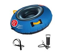 Tube à neige gonflable pliable et portable avec gel - Intérieur en PVC épais - Base en tissu Oxford doux - Poignées de traîneau - Valve d'air pour tous les âges, famille, aventures d'hiver, gonflage