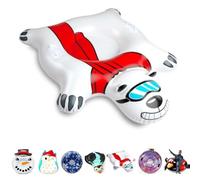 Tube à Neige Gonflable Tube de Luge en PVC avec Anneau de Ski Gonflable épaissir Le Tube de Neige d'hiver avec poignée
