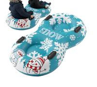 Tube à neige portable, traîneau gonflable pour 2 personnes, tube à neige de 66,14 x 38,19 x 11,81 pouces avec double siège, jouet d'hiver en plein air, tour gonflable avec poignées de sécurité, équipe