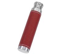 Tube à Vin Portable 1 Oz en Acier Inoxydable Housse Cuir | Format Compact, Base Ronde et Forme Tube Cigare, pour Sorties Extérieures, Pique-niques et Whisky