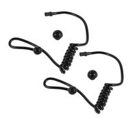 Tube Acoustique de Rechange pour Oreillette de Talkie, Lot de 2, Noir