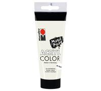 Marabu Peinture acrylique AcrylColor, séchage rapide, imperméable – 100 ml Blanc métallisé