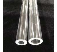 Tube acrylique transparent Tuyau acrylique Transparent 2 pièces, Tube mural d'épaisseur Pmma, résistant à la pression for décoration des supports(49CM*25MM*21MM)