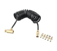 Tube adaptateur gaz vert avec 5 adaptateurs en laiton et tuyau de 0,5 m pour réapprovisionnement de bouteille de gaz airsoft, compatible avec les séries KWA, KC02 et P226