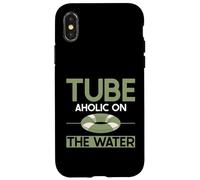 Tube Aholic on the Water River Tubing Coque pour iPhone X/XS