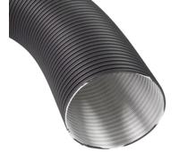 Tube Aluflex 2 plis, longueur rallongée 150 cm, comprimé 60 cm - CB-tec 60 mm, Noir