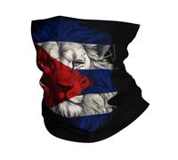 Tube Bandeaux Cuba Cubains Drapeau Lion Echarpe Tête Pirate Unisexe Bande De Cheveux pour Ski, Moto, Course À Pied