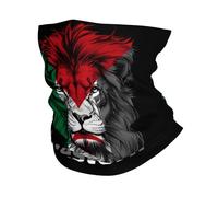 Tube Bandeaux Drapeau du Sahara Occidental avec Un Lion Drôle Echarpe Tête Pirate Multifonction Headwrap pour Ski, Vélo, Extérieur