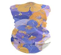Tube Bandeaux Fleurs abstraites Pensées orange et violettes Protection du