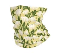 Tube Bandeaux Imprimé Fleur Blanche Lumineuse Unisexe Bandeau Magique Multi-Usage Bandana pour Cyclisme Homme Extérieur