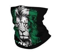 Tube Bandeaux Lion Drôle, Drapeau du Nigeria Protection du Visage Elastiqu Décoration Faciale pour Course À Pied, Vélo, Extérieur
