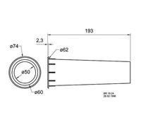 Tube Bassreflex Visaton 5215 63 mm x 190 mm