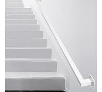 Tube carré blanc il pour escalier mural balustrade ensemble complet antidérapant barre d'appui pour maison, couloir, loft, terrasse, corridor barre de soutien (taille : 2,7 m)
