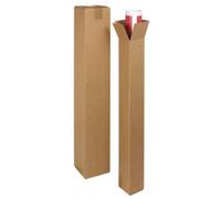 Tube Carré Carton Rigide Expédition | Pas de Surtaxe Postale (non Rond) | Lot de 10 Cartons 120X10X10 cm | Poster - Affiche - Dessin - Toile - Photo | Couleur : Brun | Normes FSC Packaging