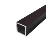 Tube carré en aluminium noir rectangulaire Léger Durable Décoration extérieure(495MM X 1PCS_40X40X1.2MM)