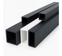 Tube carré en aluminium revêtu par pulvérisation - Noir - RAL 9005 - 40 x 20 x 2,0 mm - Longueur : 2000 mm